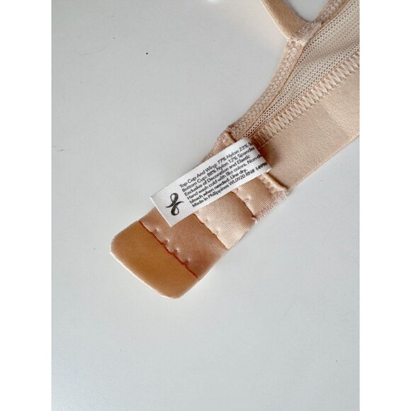 NWT LIVELY Toasted Almond Sheer Plunging Lace Triangle Bralette Bra, Size S - Picture 14 of 15
